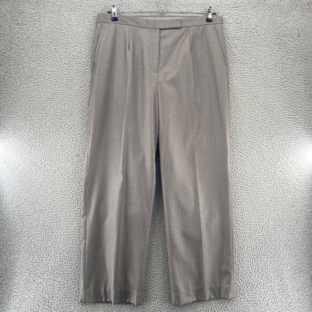 Kasper Pants Womens 18 Gray Wide Leg Trousers Pockets Office Casual Career Work